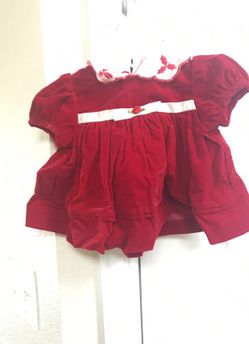 Red velveteen dress size 3 month