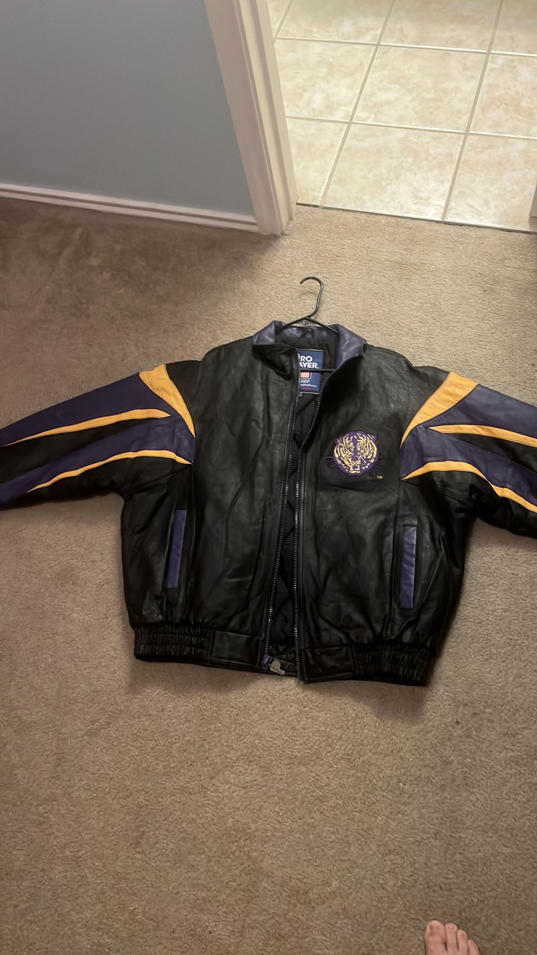 Vintage LSU leather jacket