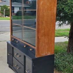 Rustic Vintage Modern Wooden Hutch