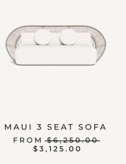 MAUI COLLECTION LOVE SEAT FOR OUT DOOR AND IN DOOR