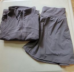2PC Yoga set coat+skirt