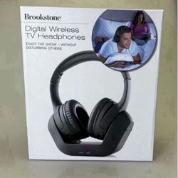 Brand New… Brookstone Digital Wireless TV Headphones, Brookstone Brand New in Box, Noise Canceling Headphones.