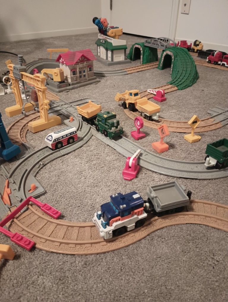 Fisher Price Fire, Construction, and Train Set 