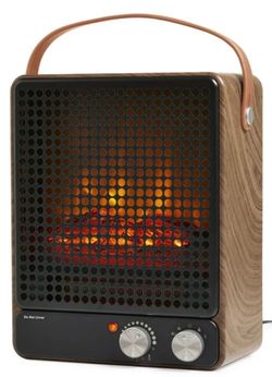 Heater / Better Homes & Gardens Freestanding Fan Forced 1500W Portable Fireplace, Dark Walnut
