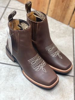 Botin de piel rodeo -leather rodeo half boot