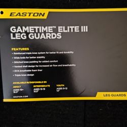 Easton Catcher's Leg guards Size 15.5
