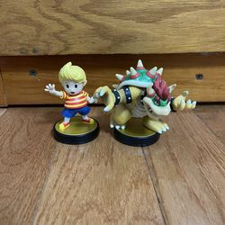Nintendo Amiibo 2-Piece Lot of Lucas and Bowser