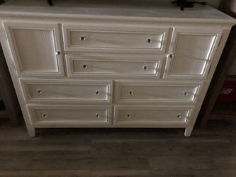 Solid wood white dresser
