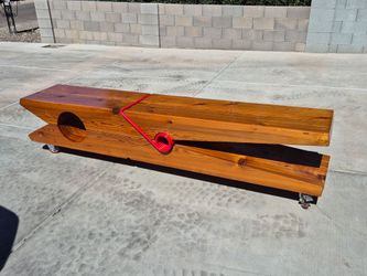 SOLID - WOOD LARGE CLOTHESPIN , GOOD FOR BENCH OR TV TABLE