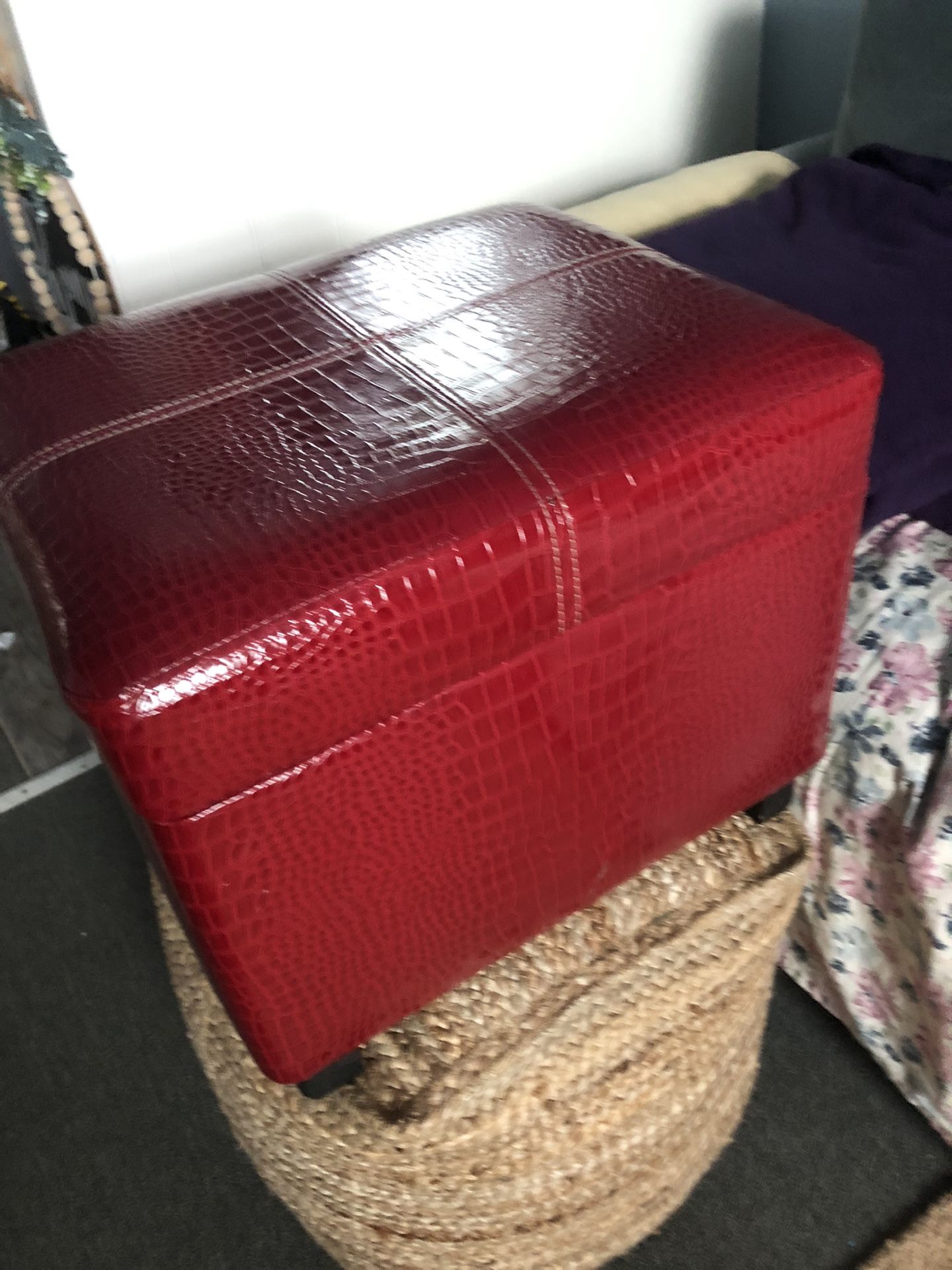 Leather Cube Stool