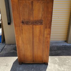 1950 Antique  Wardrobe Cabinet 