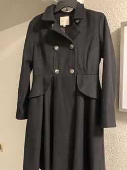 Black trench coat xs