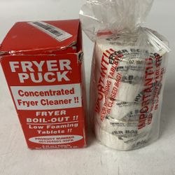 fryer puck (contact info removed)01 4pz deep fryer cleaner tablets, 4 tabs/box, open box