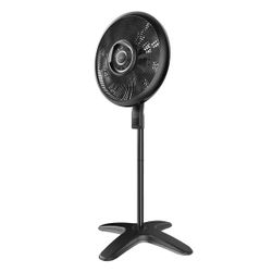 Lasko Oscillating Cyclone Pedestal Fan, Adjustable Height, Timer, Remote Control, 3 Speeds, for Bedroom, Living Room, Home Office, 18in, Black - Retai