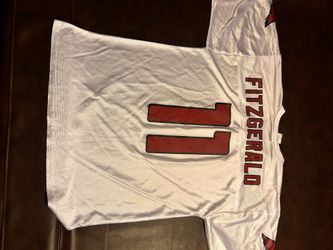 White Medium AZ Cardinals Fitzgerald Jersey