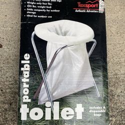 Brand New Texsport Portable Toilet – Folding Camping Toilet 🚽🌲 Price: $25