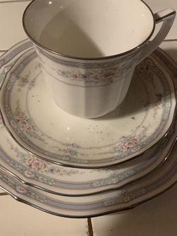 Silver Plated Fine Complete China Set For 7