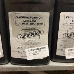 Vacuum Pump Oil $7. Quart 