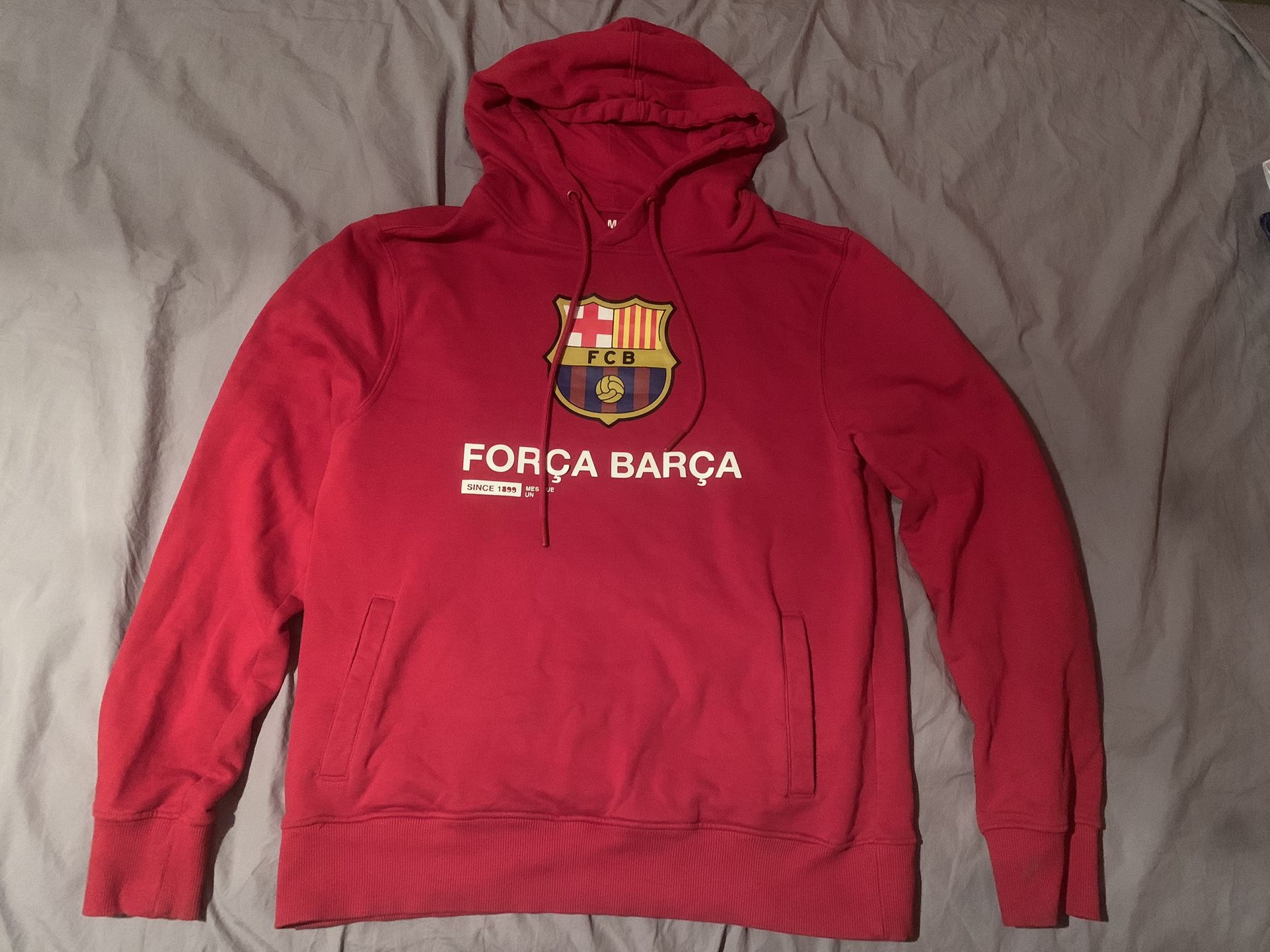 FC Barcelona “Forca Barca” Red Sweatshirt; Men’s M