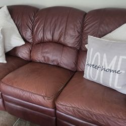 Leather Sofa/recliner