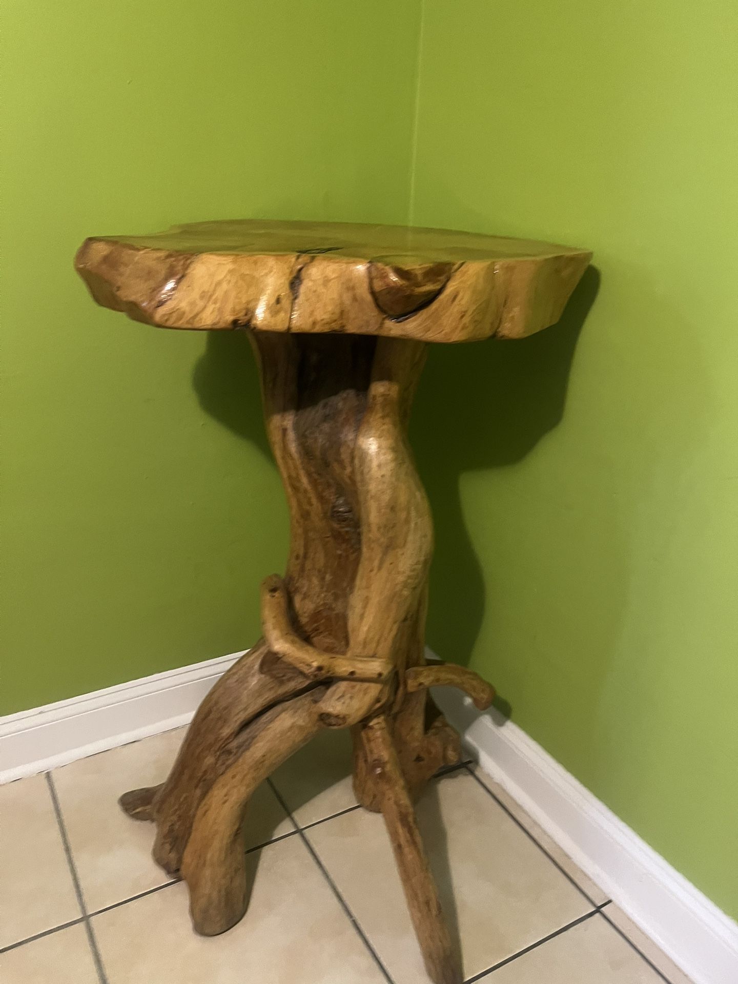 Custom Live Edge Bar Table With Stools