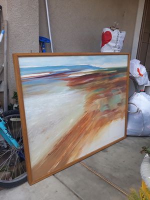 Photo Large oil paint picture size 53.075 x 44 inch tall