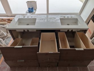 Beautiful Large floating double sink Vanity