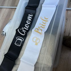 Bride & Groom Sash -perfect for money dance!