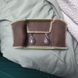 Ross Simons Black Onyx Sterling Overlay Earrings