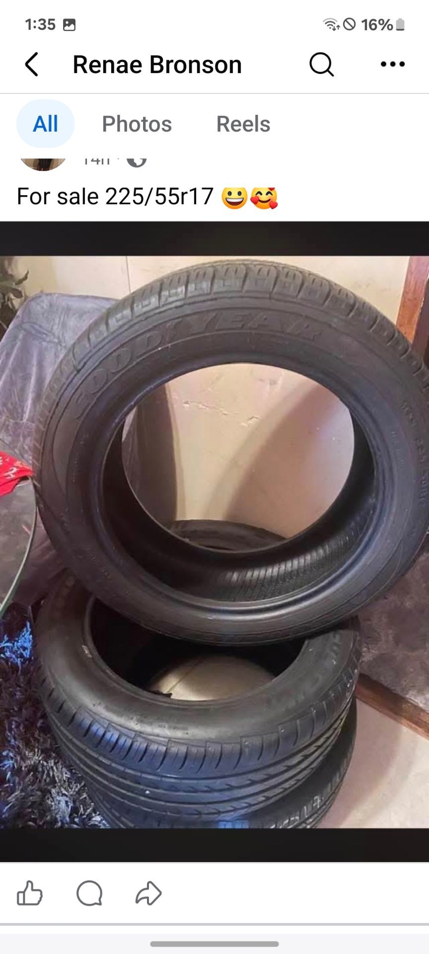 Tires 225 /55r17