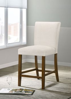 Paxton Beige/Brown Upholstered Counter Height Dining Chair (Set of 2)