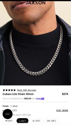 Jaxxon Cuban chain 22”