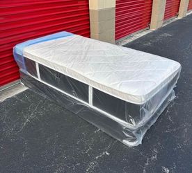 12” Twin Size Plush Pillowtop  Mattress Set – Medium Comfort – Available Today 🚚