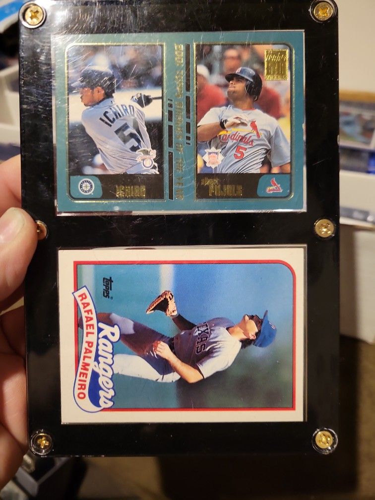 Albert Pujols Rookie Ichiro Rookie & Rafael Palmeiro Tiffany for