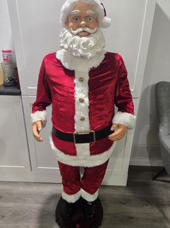 Gemmy 5 FT Animated Life Size Singing Santa Claus Christmas With Microphone 