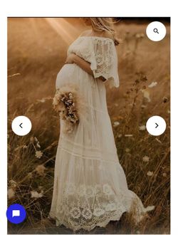 White Off Shoulder Maternity Dress