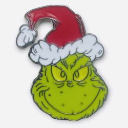 Christmas Mens Womens Kids Jewelry - Grinch Enamel Pin Brooch 