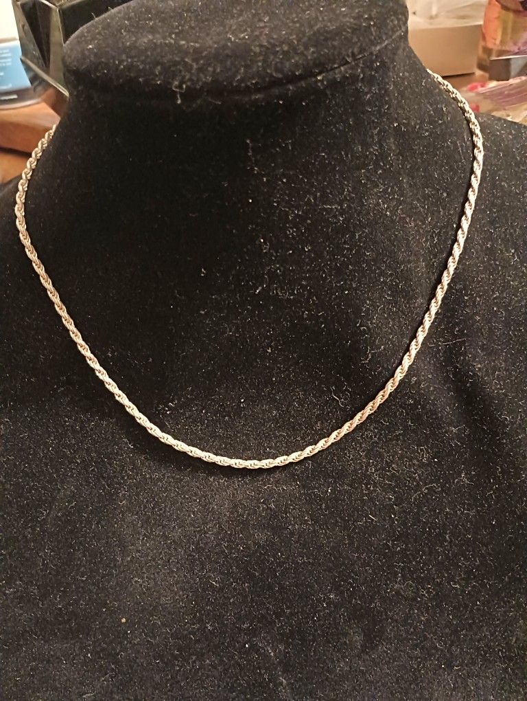 925 Silver Rope Chain 18 Inch