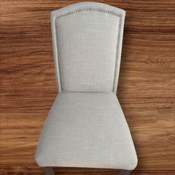 linen nailhead dining desk chair