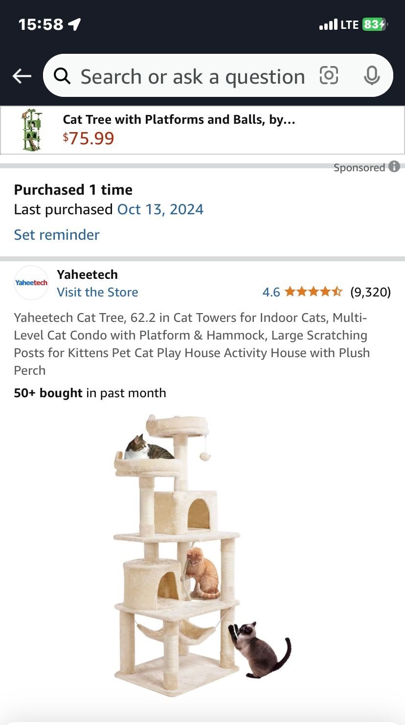 Yaheetech Cat Tree