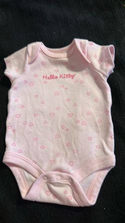 Hello Kitty Baby Onesie Pink Hearts
