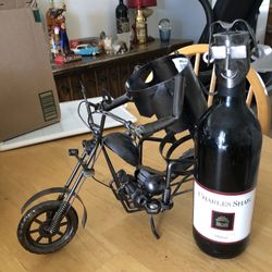 Metal Motorcyclist Bottle Holder