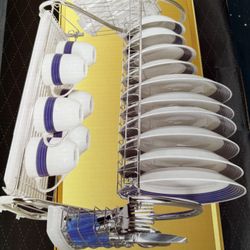 Better Chef DR-22 Rejilla de cromo de 2 niveles para vajilla, 22 pulgadas, Metal, Cromado, 22 - pulgadas 