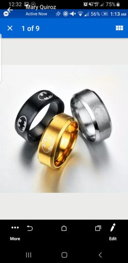 Batman & superman rings