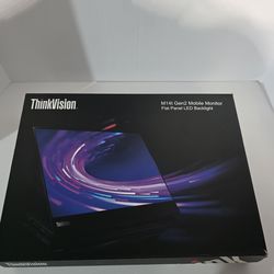 Portable ThinkVision M14t Gen2 Mobile Monitor. This flat panel LED monitor is super thin and lightweight. Connects easily with USB-C to your laptop or