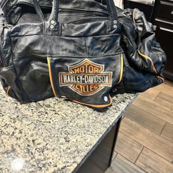 Harley Davidson Leather Duffle Bag