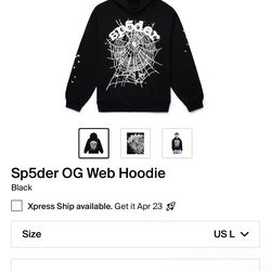 LARGE Spider hoodie OG