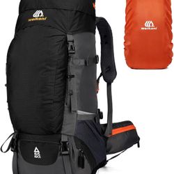 New 65L Waterproof Hiking Backpack With Raincover