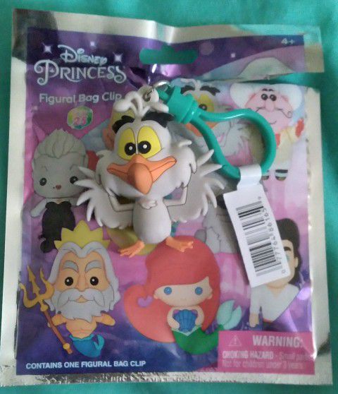 Disney Scuttle Figural Collectable New Bag Clip Keyring for Sale in