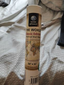 Rand McNally The World Classic Edition Political Wall Map 50" x 32"